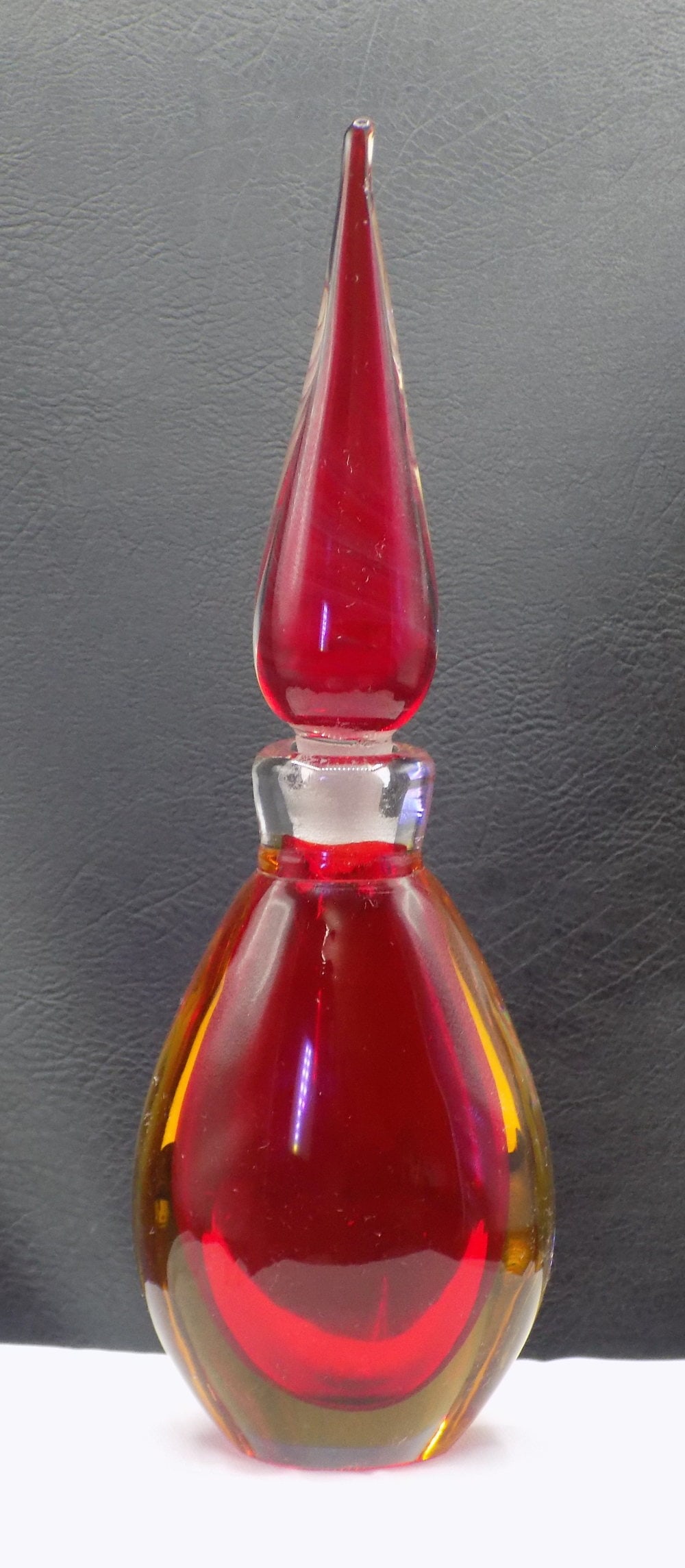 Vibrant midcentury Murano Seguso art glass perfume bottle (1 of 11)