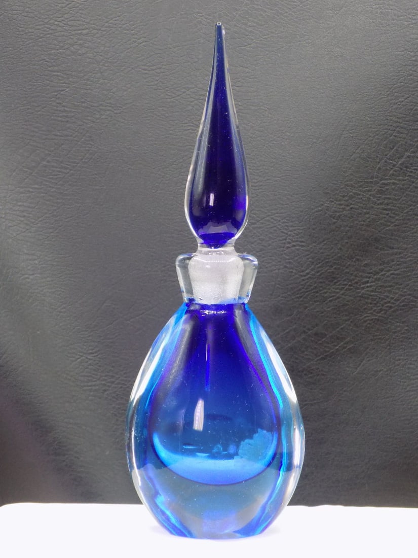 Vibrant midcentury Murano Seguso art glass perfume bottle (1 of 7)