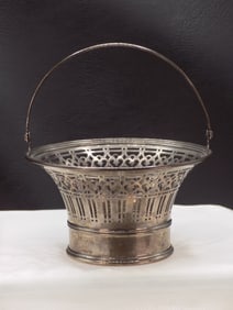 Neat antique signed Tiffany sterling silver basket
