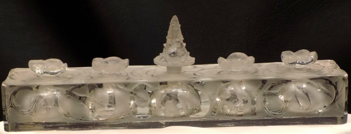 Rare antique signed R. Lalique art glass La Renommee D’Orsay perfumes tester.