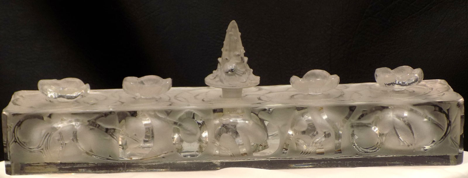 Rare antique signed R. Lalique art glass La Renommee D’Orsay perfumes tester. (1 of 8)