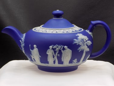 Splendid antique Wedgewood Jasperware cream or milk pitcher.