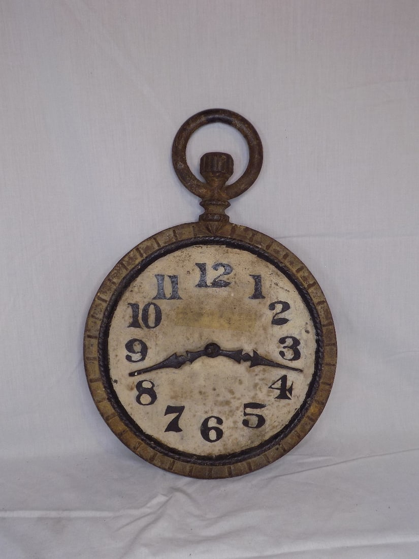 Hard to find antique cast iron Watch store advertising sign (1 of 4)