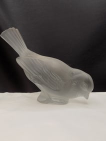 Lovely signed R Lalique art glass bird.