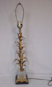 Vintage L and L Loevsky rococo pineapple leaf Italian lamp
