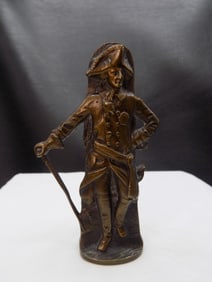 Handsome antique Frederick the Great bronze figure paperweight
