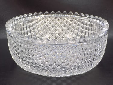 Exceptional antique American Brilliant cut glass bowl