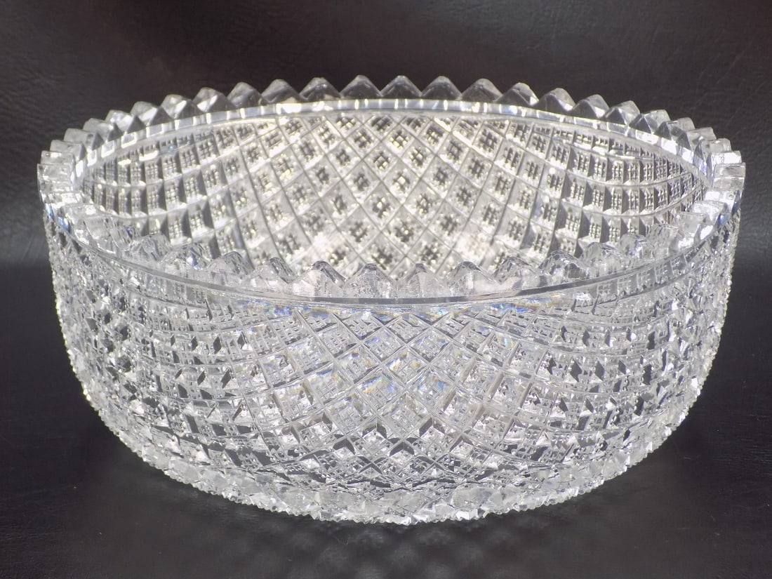 Exceptional antique American Brilliant cut glass bowl (1 of 5)