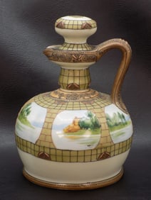Fabulous antique hand painted Nippon decanter.