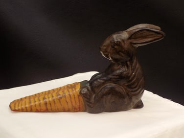 Neat VINTAGE cast iron rabbit door stop