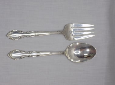 Two Heirloom Oneida Grandeur sterling silver serving pieces