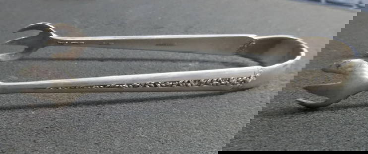 Antique Towle Rambler Rose sterling silver sugar tongs: Antique Towle Rambler Rose sterling silver sugar tongs. Marked as shown in photo. Great quality and detail. 4 inches. 23 grams
