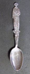 Vintage sterling silver spoon with cowboy