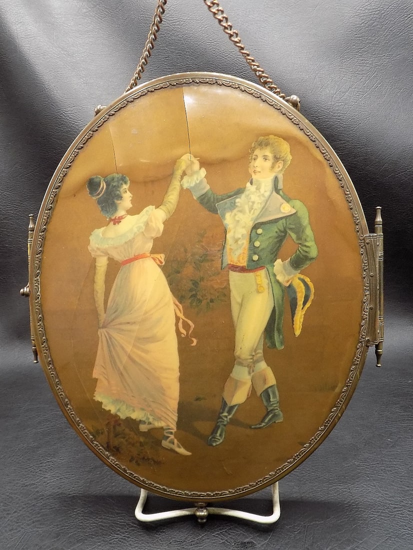 Antique late 1800’s tri folding hanging dressing mirror (1 of 5)