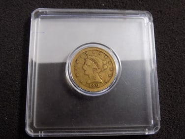 1861 S 2 ½ dollar gold coin
