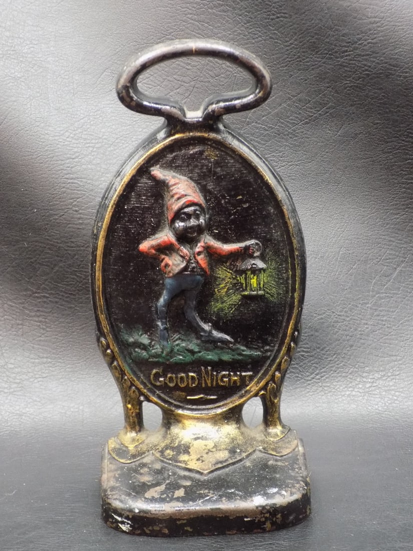 Antique cast iron Bradley and Hubbard Good Night Brownie Door Stop (1 of 7)