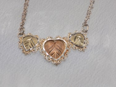 Beautiful 12k gold and sterling silver necklace