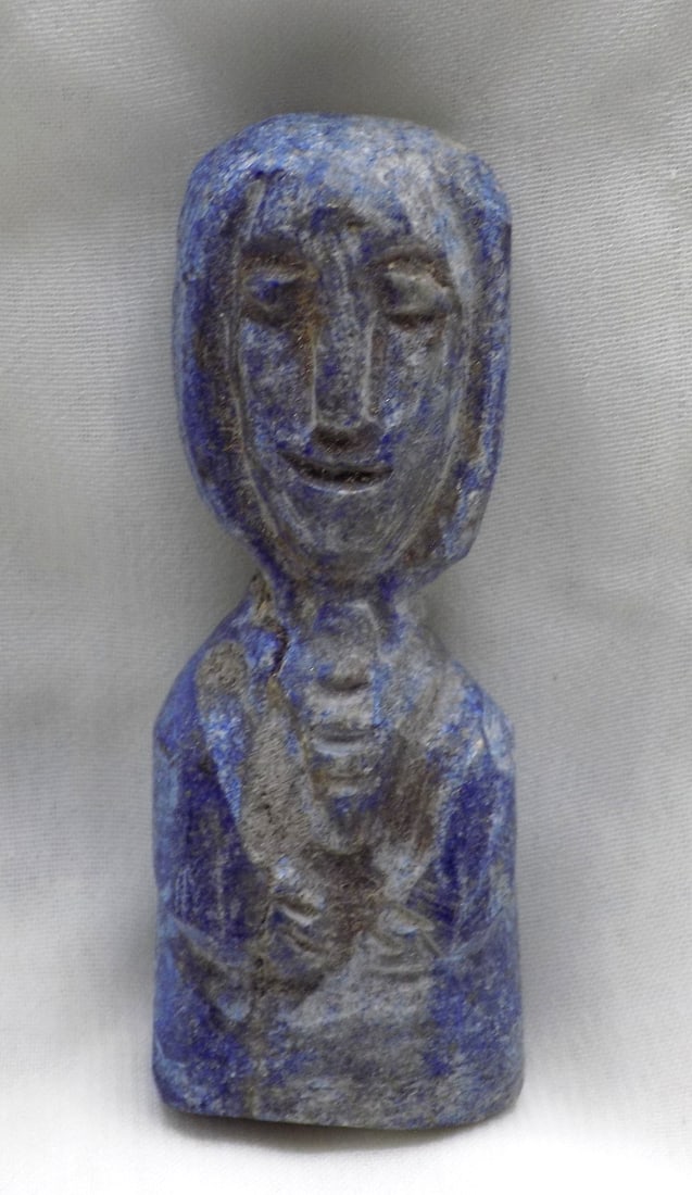 Rare ancient middle eastern Lapis Lazuli statue (1 of 7)
