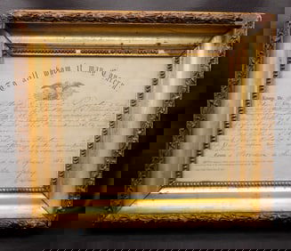 1865 Civil War soldier discharge paper.