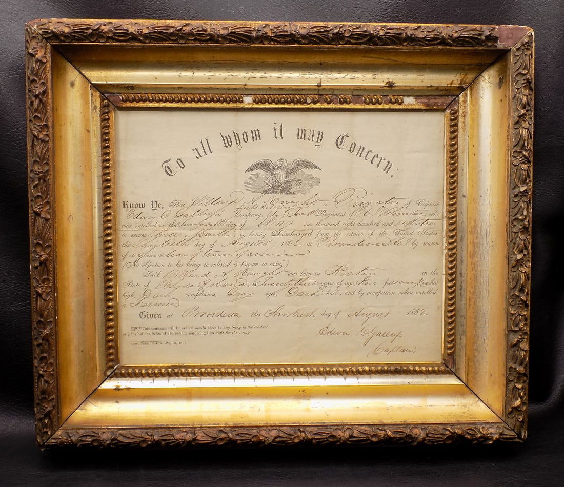 1865 Civil War soldier discharge paper. (1 of 6)