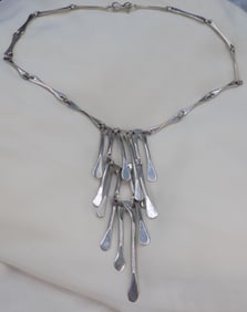 Modernist sterling silver necklace
