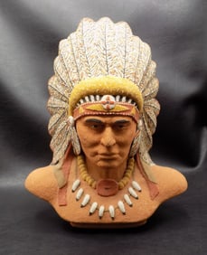 Native American Indian Chief bust.