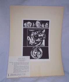 Black and white lithograph with certificate of authenticity Jacob Landau