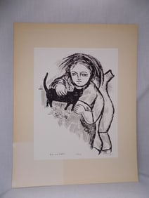Lithograph serigraph 1943 artist signed Frank Klcinholz with certificate of authenticity