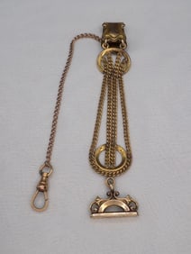 Antique gold fill pocket watch fob