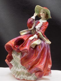 Vintage Royal Doulton Top O the Hill porcelain lady figure.