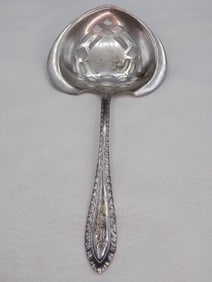 Fancy vintage sterling silver serving spoon