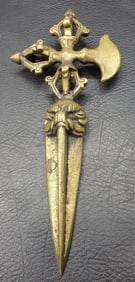 Vintage brass ceremonial dagger