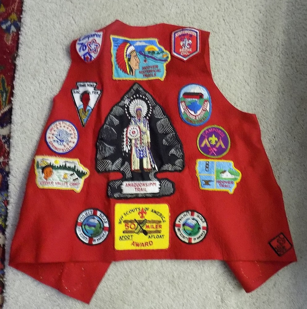 Pre 1980 Boy Scout vest with patches and medals (1 of 5)