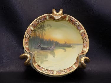 Splendid antique hand painted and decorated Nippon bowl