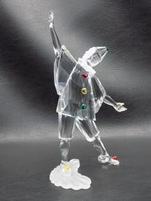 Beautiful Swarovski crystal figurine Pierrot part of the 1999 SCS masquerade trilogy