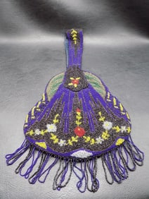 Beautiful antique micro beaded purse