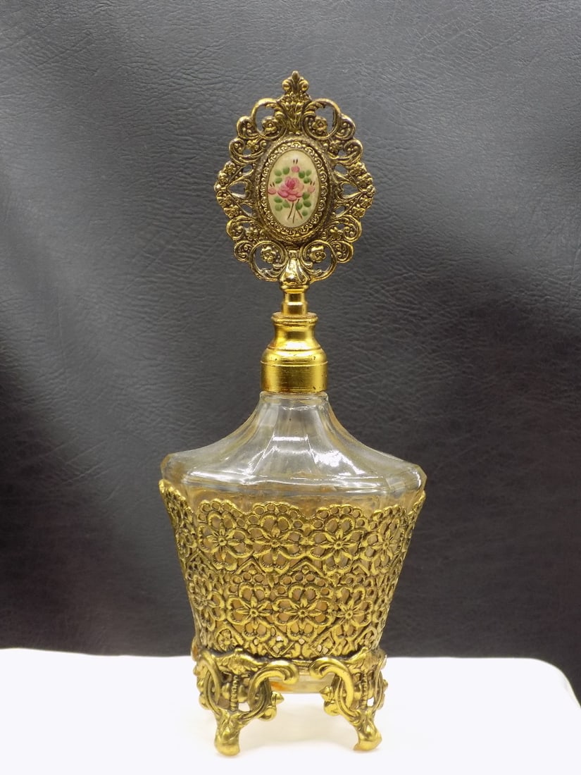 Vintage 24 k gold plated perfume bottle (1 of 7)