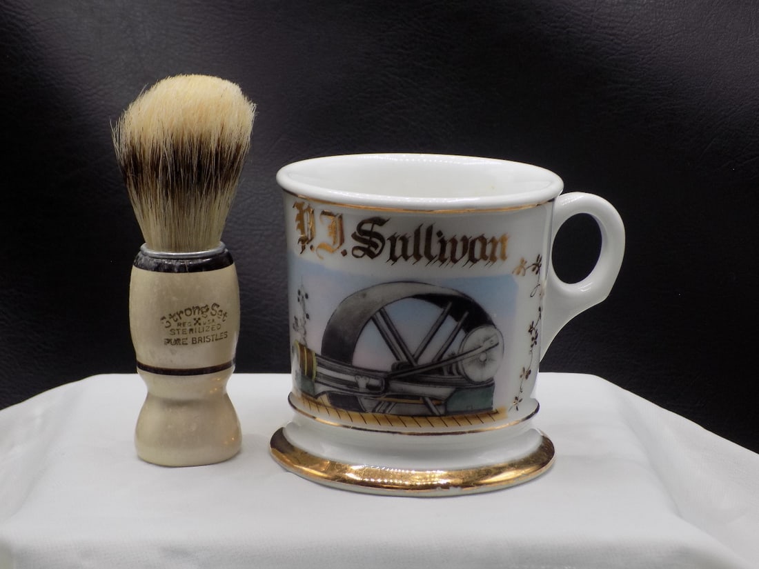 Antique Limoges Steam Turbine occupational shaving mug (1 of 8)