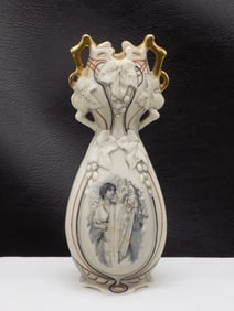 Lovely antique Royal Dux porcelain vase.