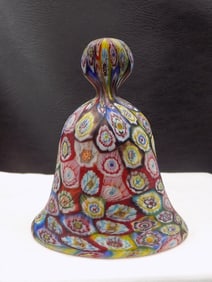 Very fine vintage millefiori art glass bell.