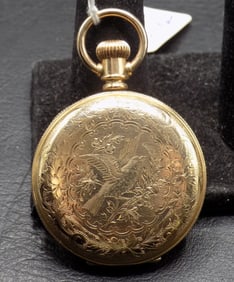Fancy antique Elgin hunting case pocket watch.