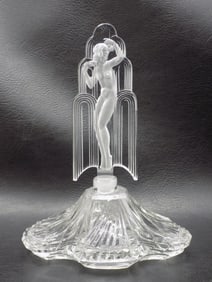 Fabulous Art Deco art glass perfume bottle signed J. Pesnicak.