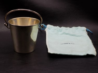 Vintage small Tiffany sterling silver bucket.