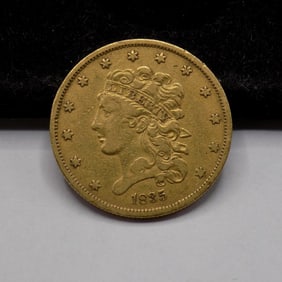 1835 five dollar gold coin.