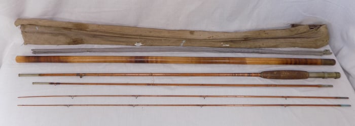 Rare vintage Winchester fishing rod with original canvas case.