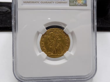 1722 -32 Italian Graded MS60 gold coin by NGC.