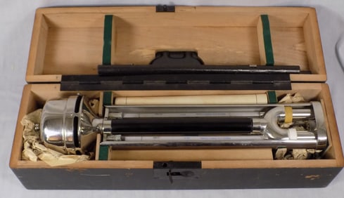 Vintage German Assmann aspiration psychrometer with case