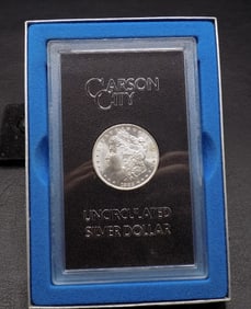 1882 CC Carson City GSA Morgan Silver Dollar with Box/COA Uncirculated.