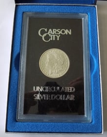 1885 CC Carson City GSA Morgan Silver Dollar with Box/COA Uncirculated.