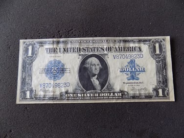1923 $1.00 Silver certificate horse blanket. United States note